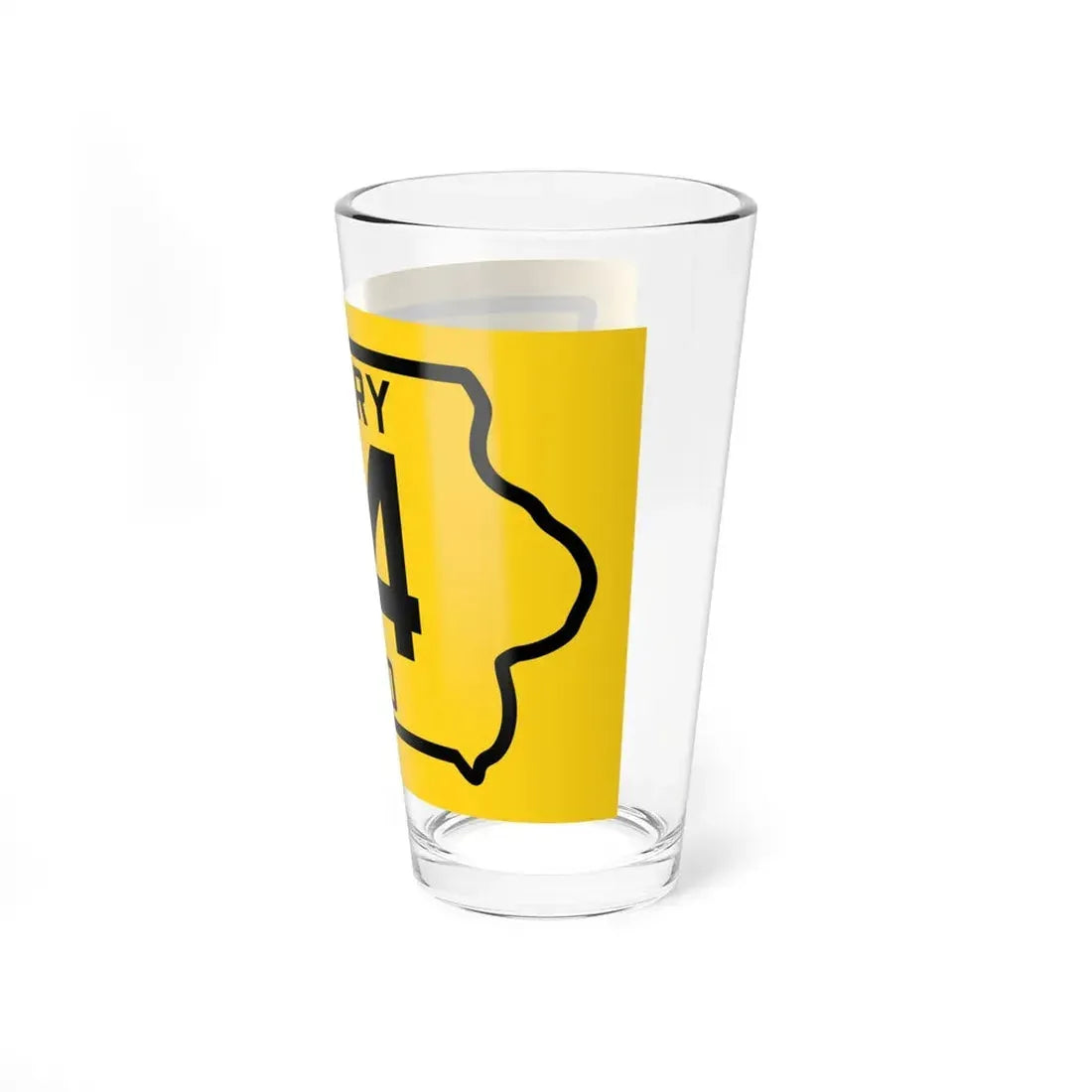 Iowa Primary 24 (Iowa) (Road Sign) Pint Glss 16oz - Go Mug Yourself