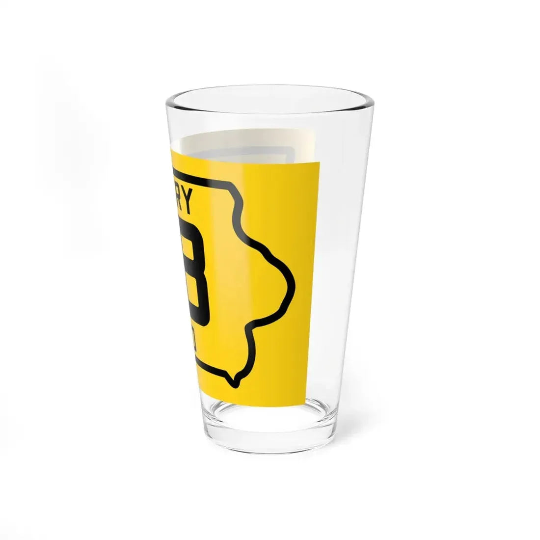 Iowa Primary 28 (Iowa) (Road Sign) Pint Glss 16oz - Go Mug Yourself