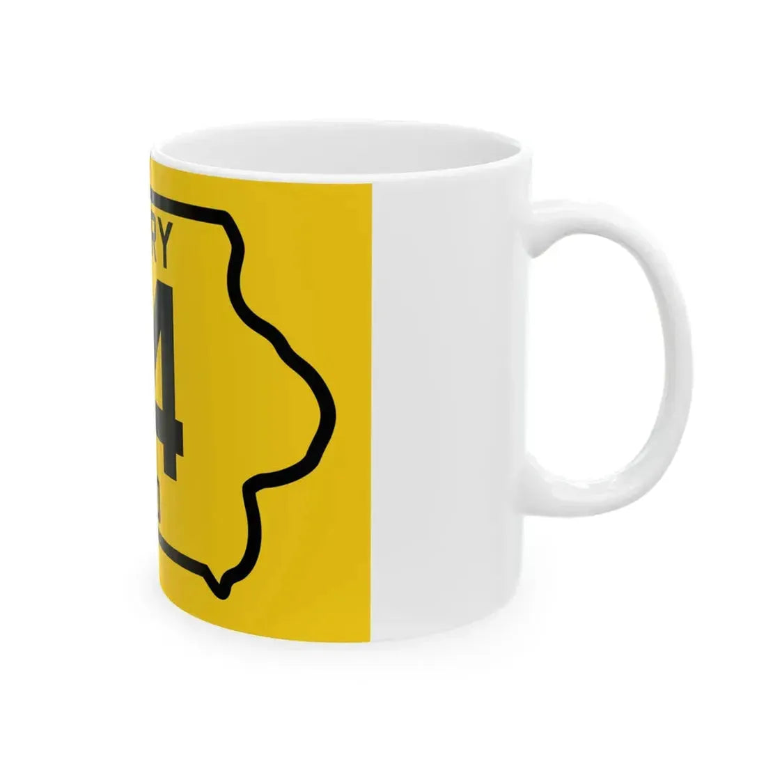 Iowa Primary 34 (Iowa) (Road Sign) White Coffee Mug - Go Mug Yourself