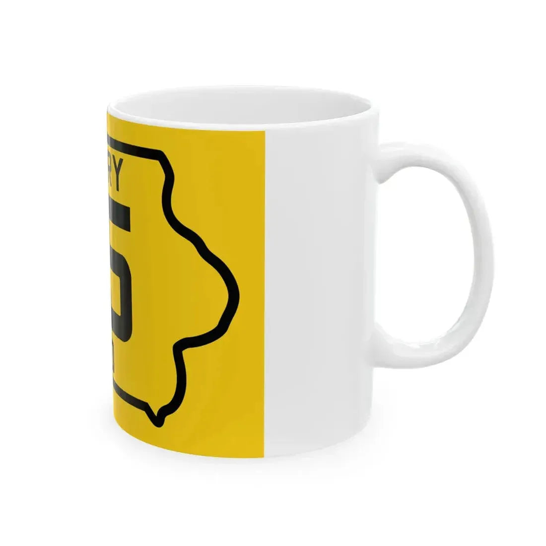 Iowa Primary 35 (Iowa) (Road Sign) White Coffee Mug - Go Mug Yourself
