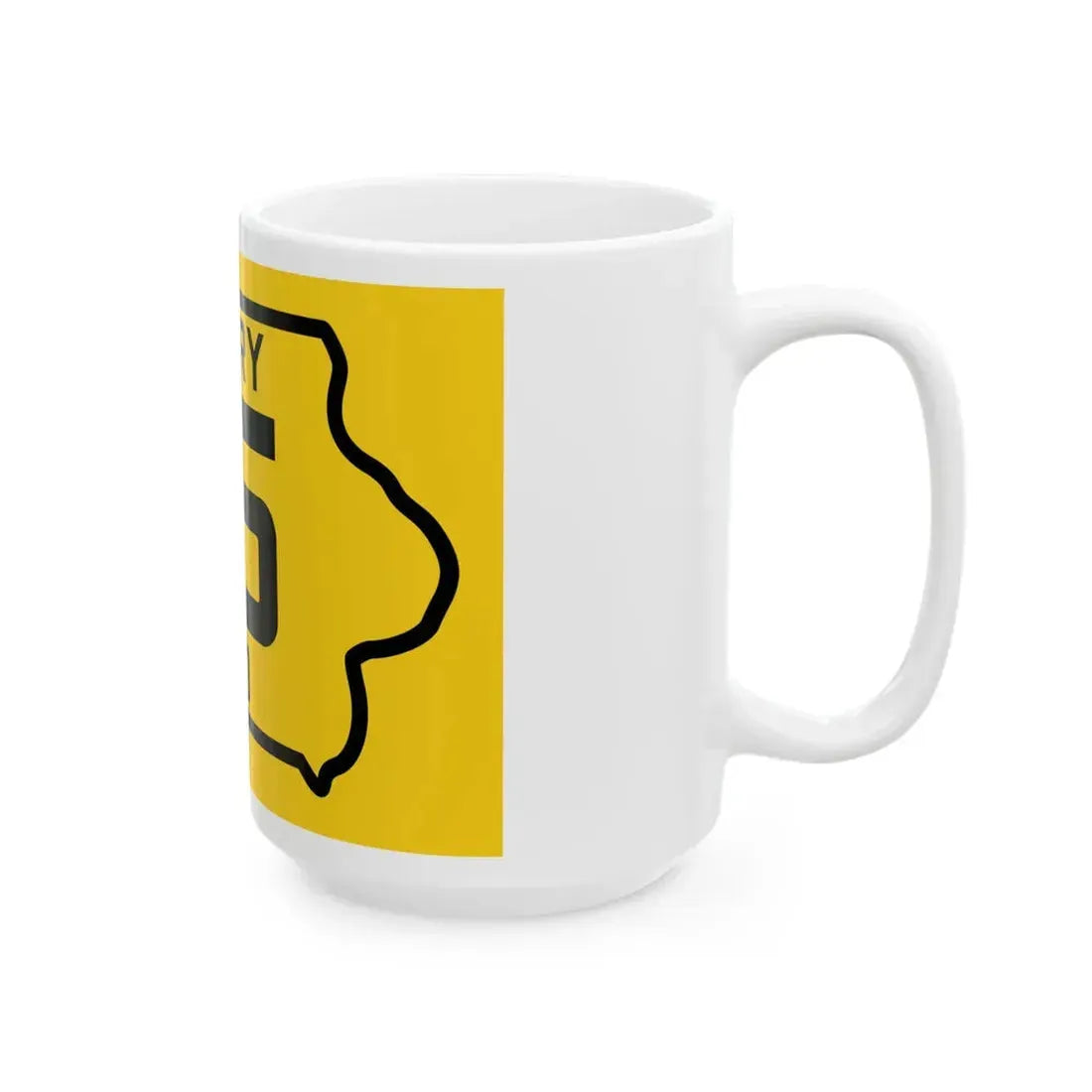Iowa Primary 35 (Iowa) (Road Sign) White Coffee Mug - Go Mug Yourself