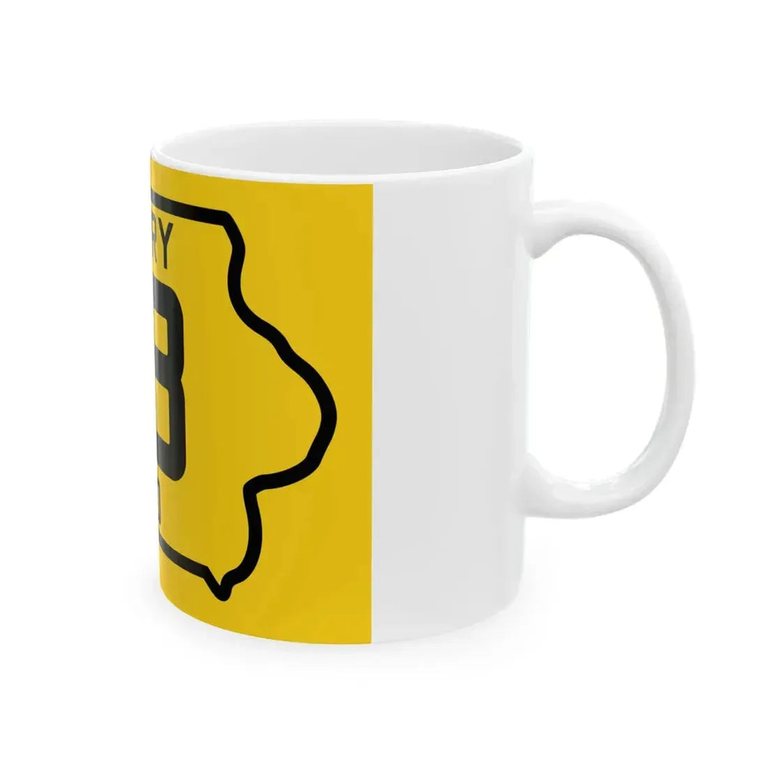 Iowa Primary 38 (Iowa) (Road Sign) White Coffee Mug - Go Mug Yourself