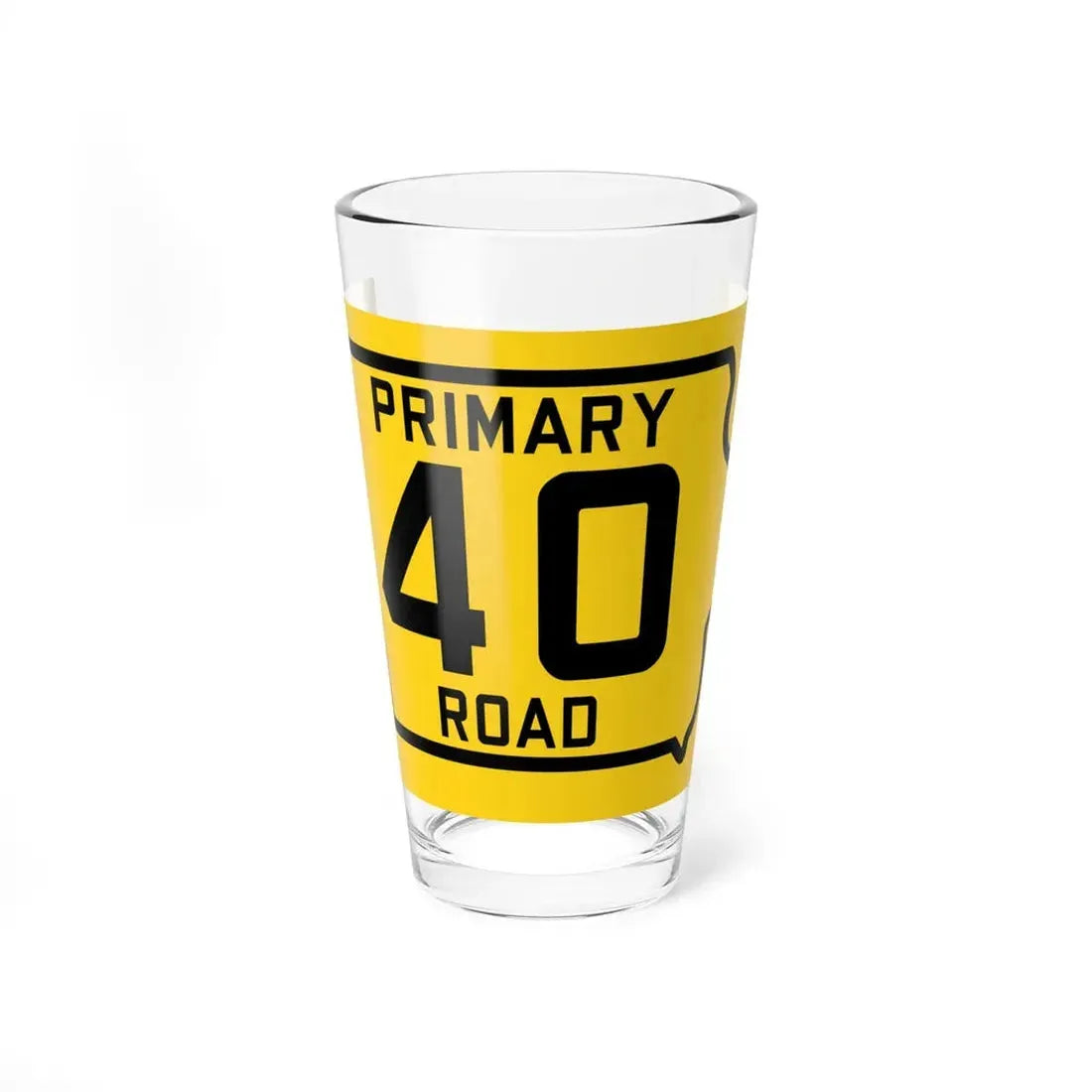 Iowa Primary 40 (Iowa) (Road Sign) Pint Glss 16oz 16oz - Go Mug Yourself