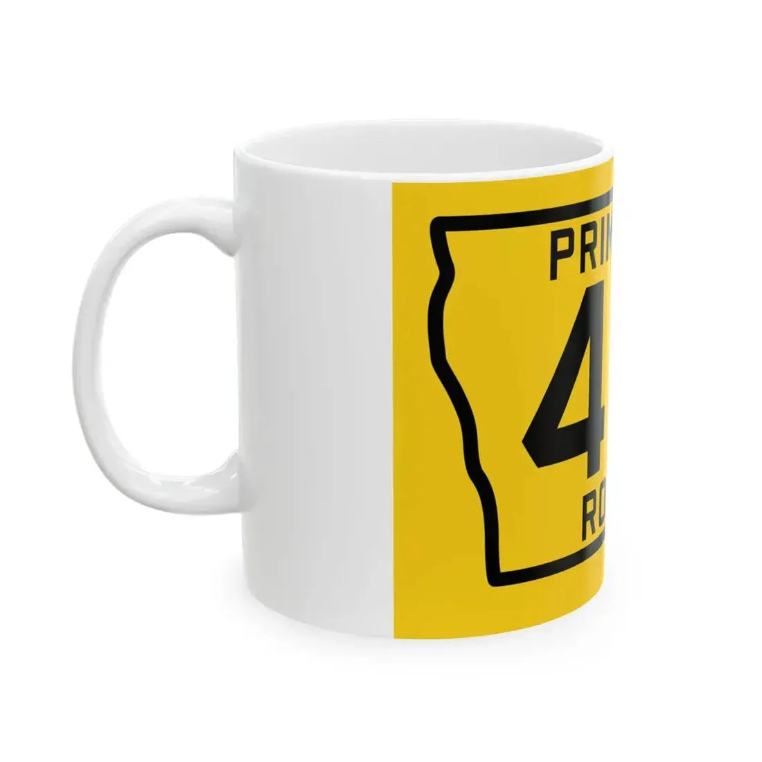 Iowa Primary 40 (Iowa) (Road Sign) White Coffee Mug - Go Mug Yourself