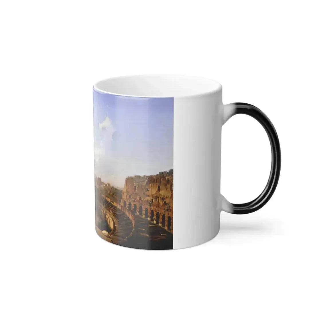 Ippolito Caffi (1809-1866) Interno del Colosseo - Oil on Canvas 1855 - Color Changing Mug 11oz - Go Mug Yourself