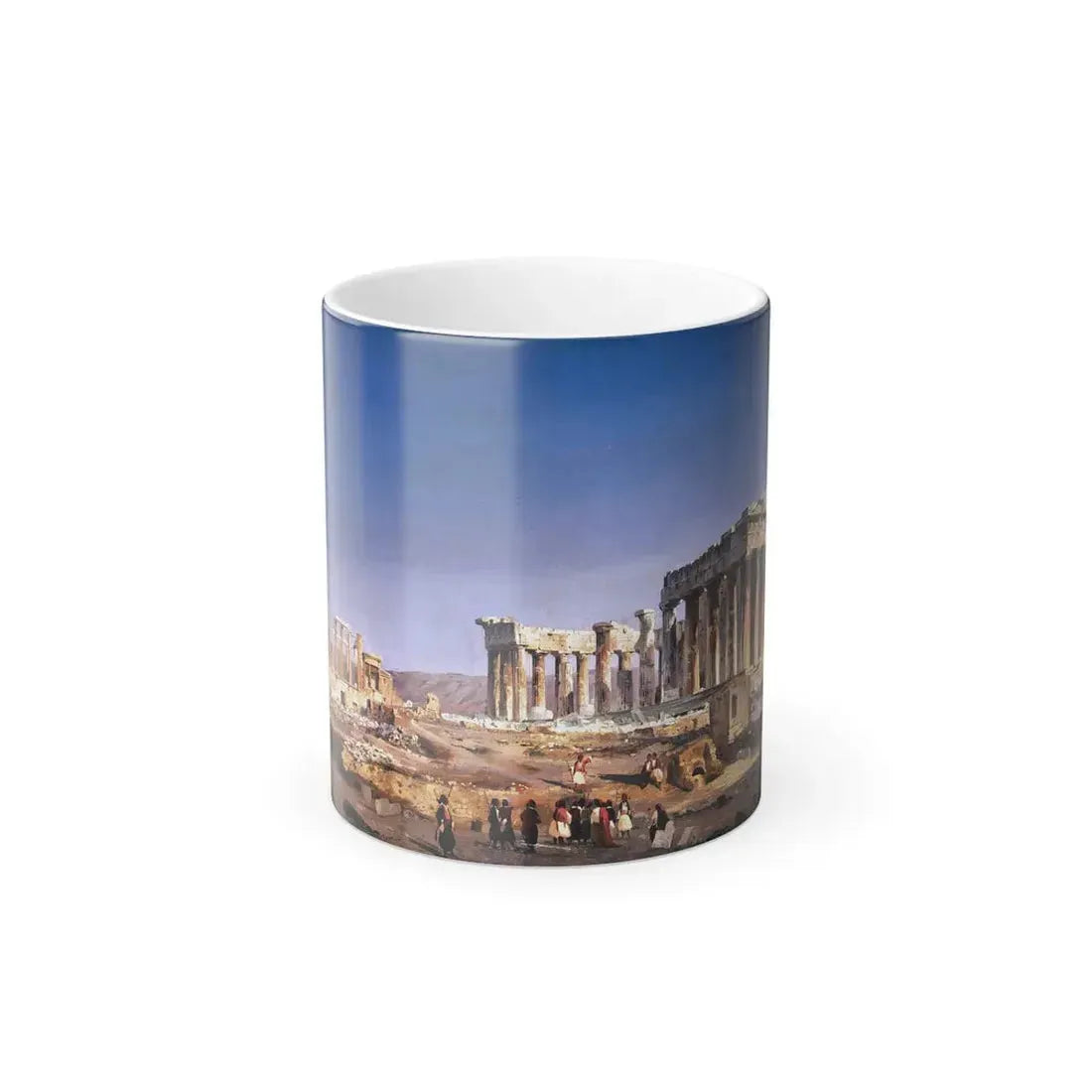 Ippolito Caffi (1809-1866) The Parthenon - Watercolor 1863 - Color Changing Mug 11oz 11oz - Go Mug Yourself