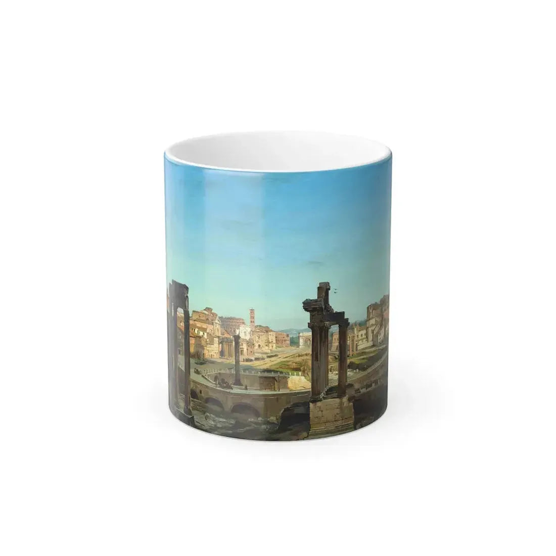 Ippolito Caffi (1809-1866) The Roman forum - 1856 - Color Changing Mug 11oz 11oz - Go Mug Yourself
