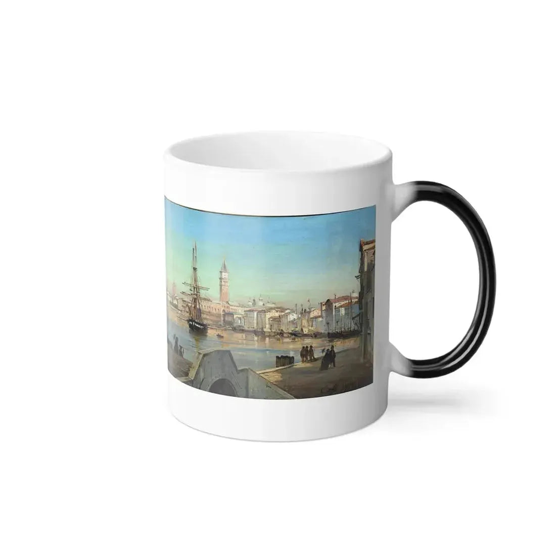 Ippolito Caffi (1809-1866) Venice, Panorama from Veneta Marina Bridge - 1858 - Color Changing Mug 11oz - Go Mug Yourself