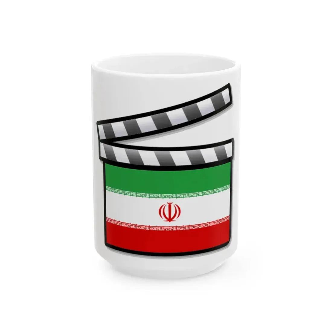 Iran film clapperboard (Iran) White Coffee Mug 15oz - Go Mug Yourself