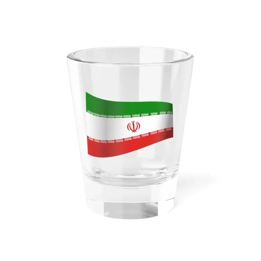 Iran Flag - iconic waving (Iran) Shot Glass 1.5oz 1.5oz - Go Mug Yourself