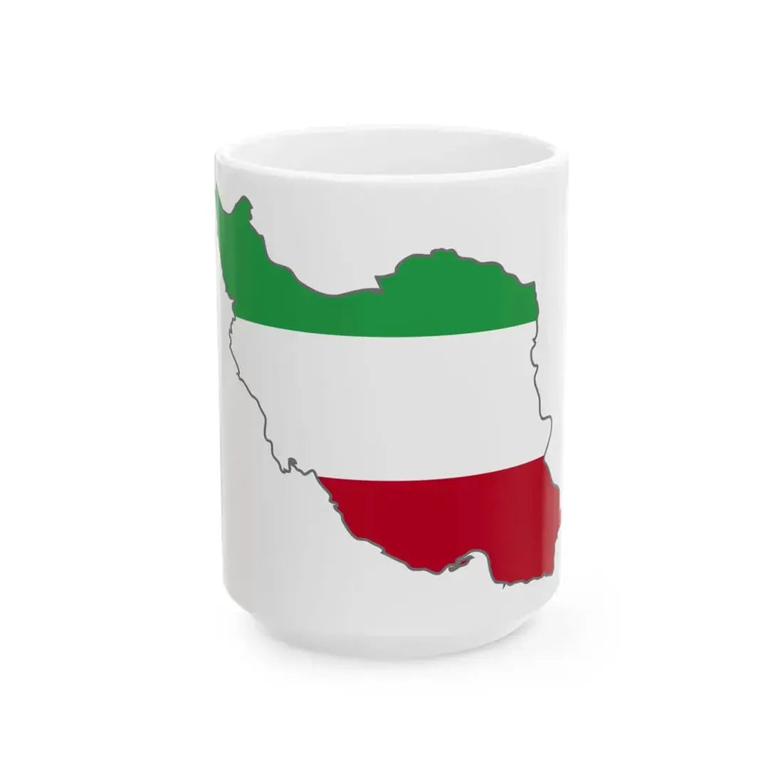 Iran tricolour (Iran) White Coffee Mug 15oz - Go Mug Yourself