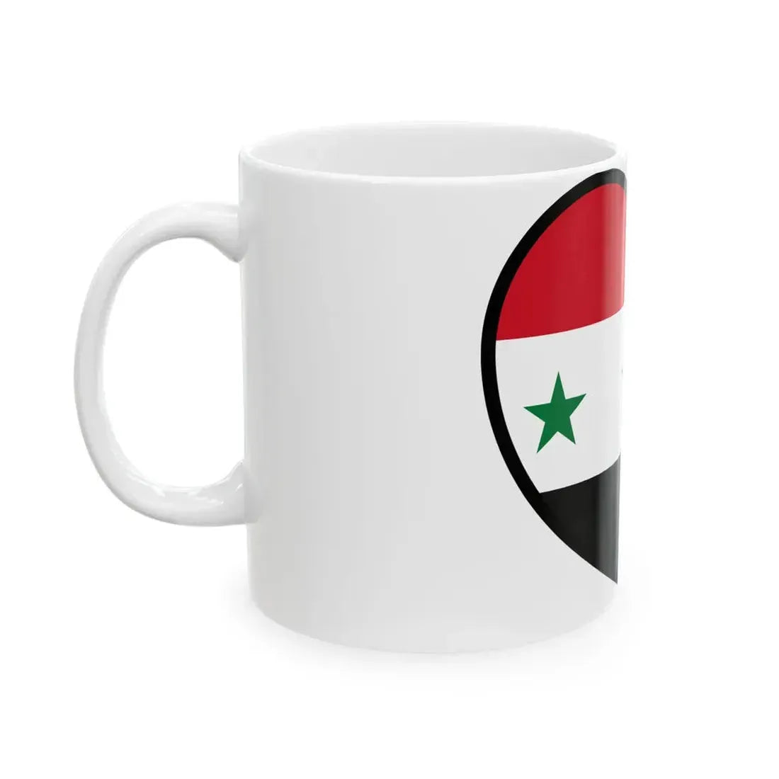 Iraq 1963-1991 and Syria 1963-1972 flag heart (Iraq) White Coffee Mug - Go Mug Yourself