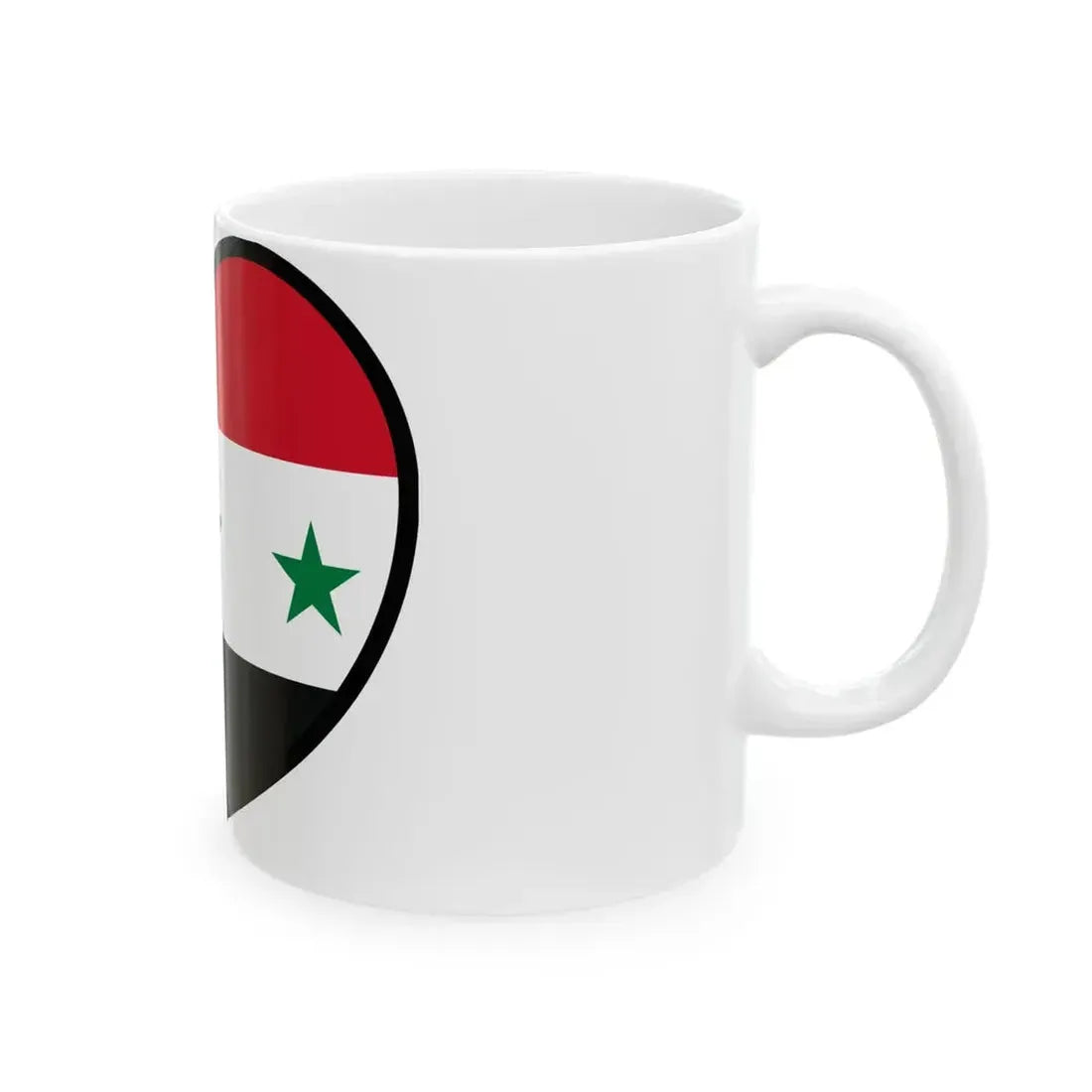 Iraq 1963-1991 and Syria 1963-1972 flag heart (Iraq) White Coffee Mug - Go Mug Yourself