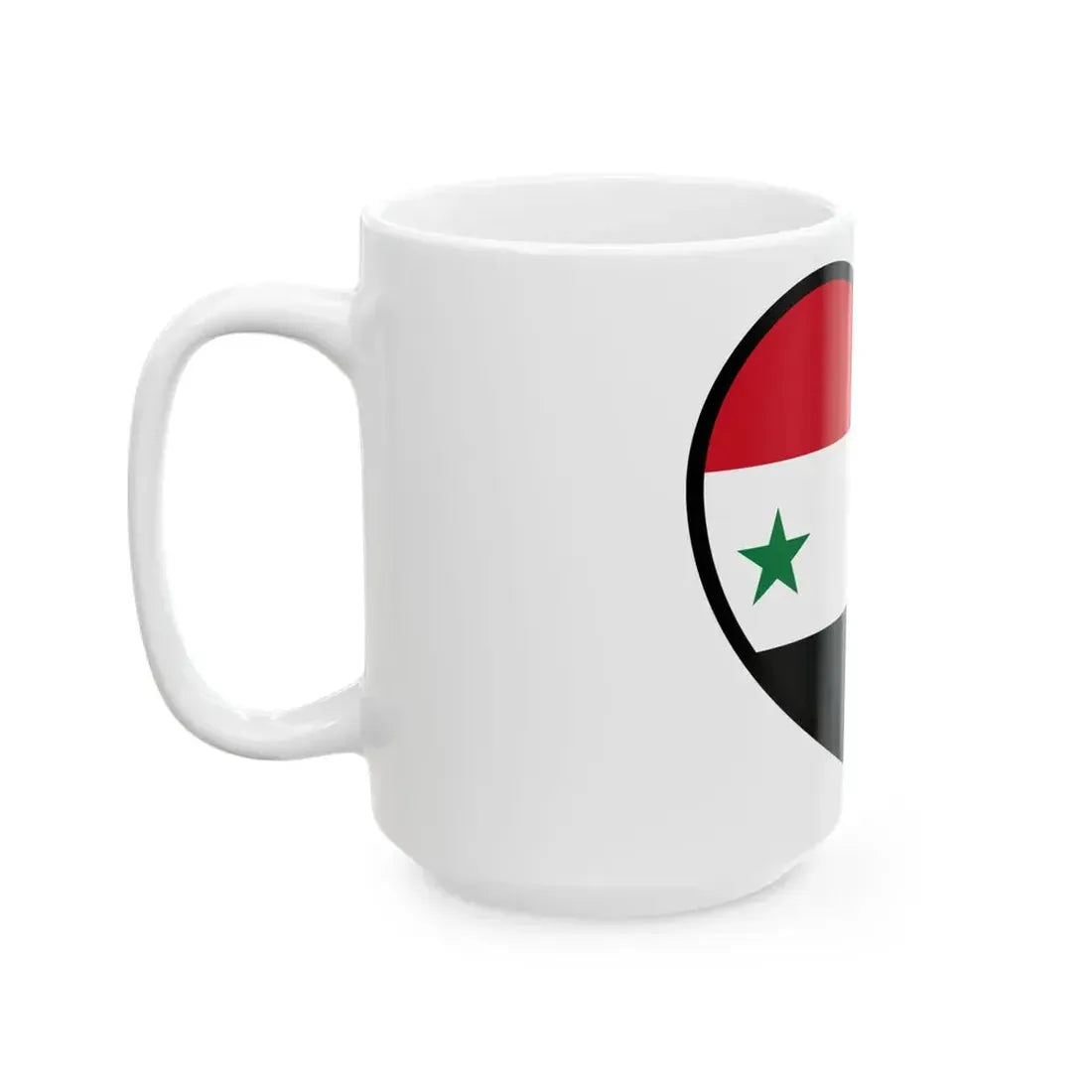 Iraq 1963-1991 and Syria 1963-1972 flag heart (Iraq) White Coffee Mug - Go Mug Yourself