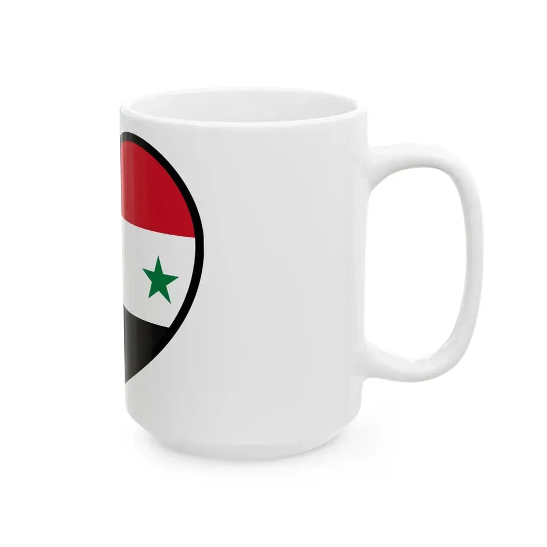 Iraq 1963-1991 and Syria 1963-1972 flag heart (Iraq) White Coffee Mug - Go Mug Yourself