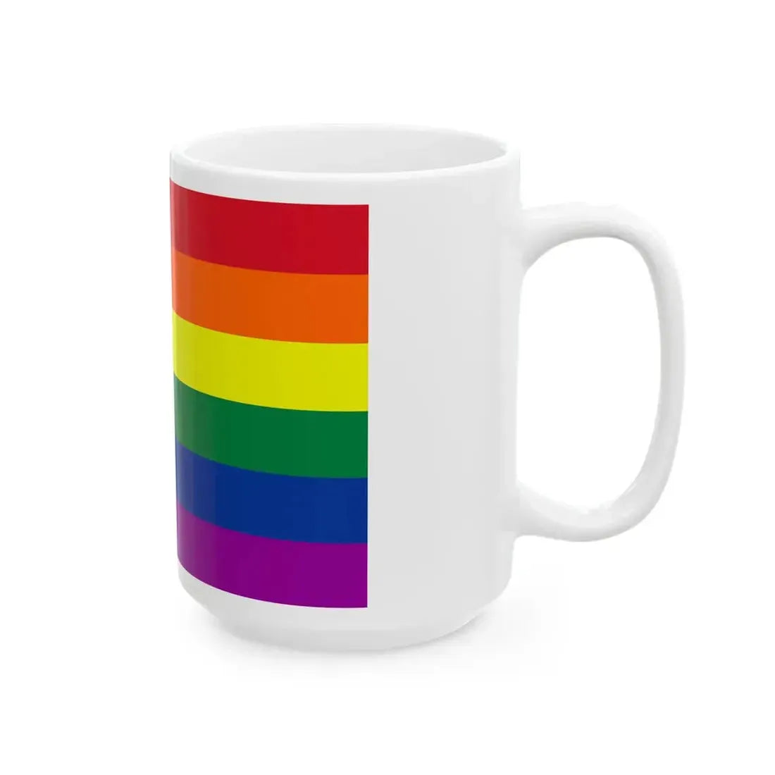 Iraq Rainbow Flag (Iraq) White Coffee Mug - Go Mug Yourself