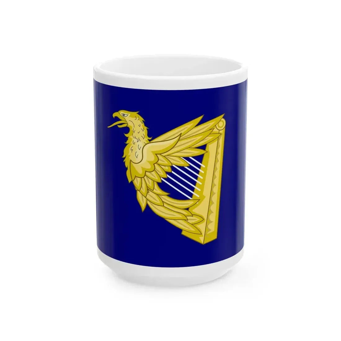Ireland Eagle Harp Flag (Ireland) White Coffee Mug 15oz - Go Mug Yourself
