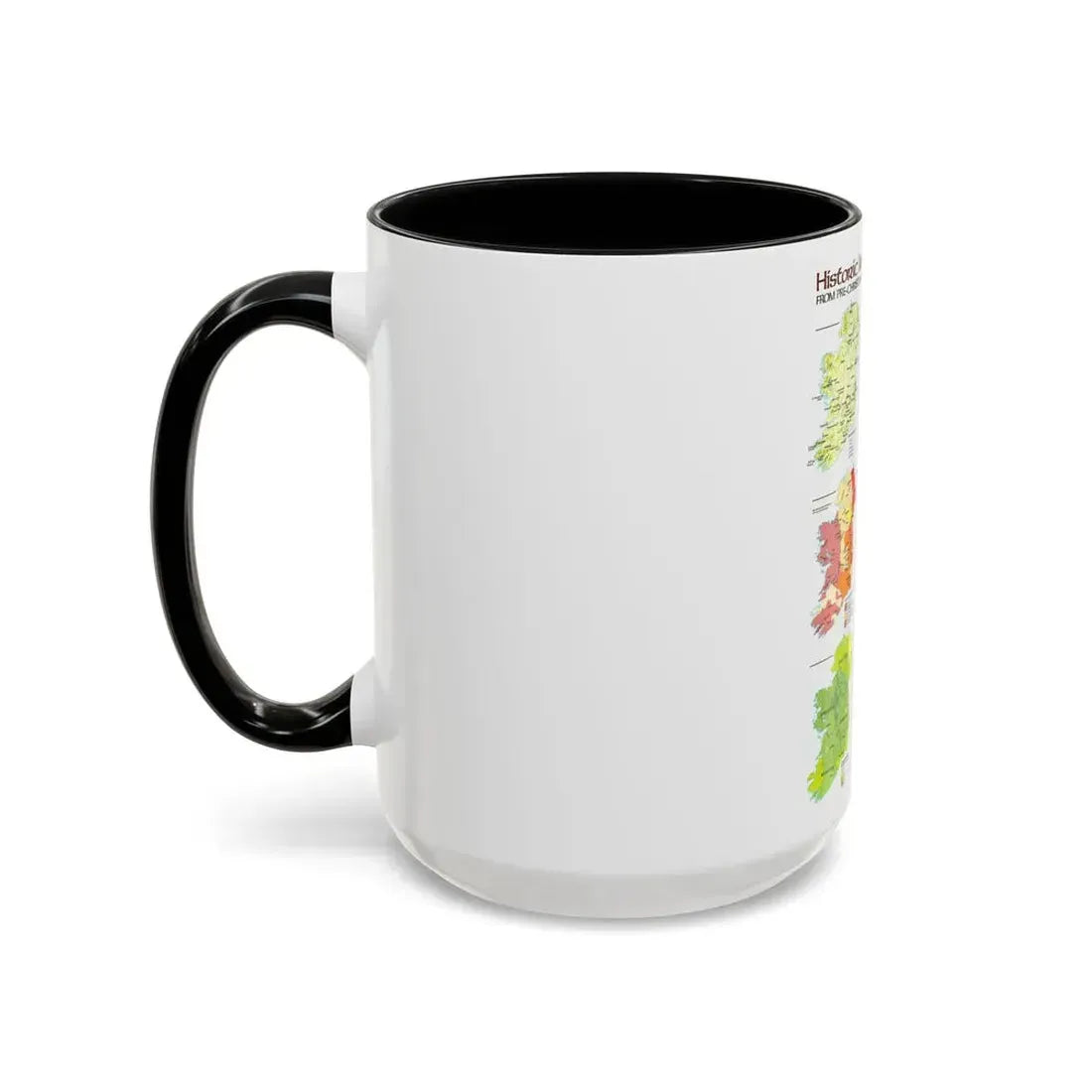 Ireland - Historic Pre-Christian to the Modern Day (1981) (Map) Accent Coffee Mug - Go Mug Yourself