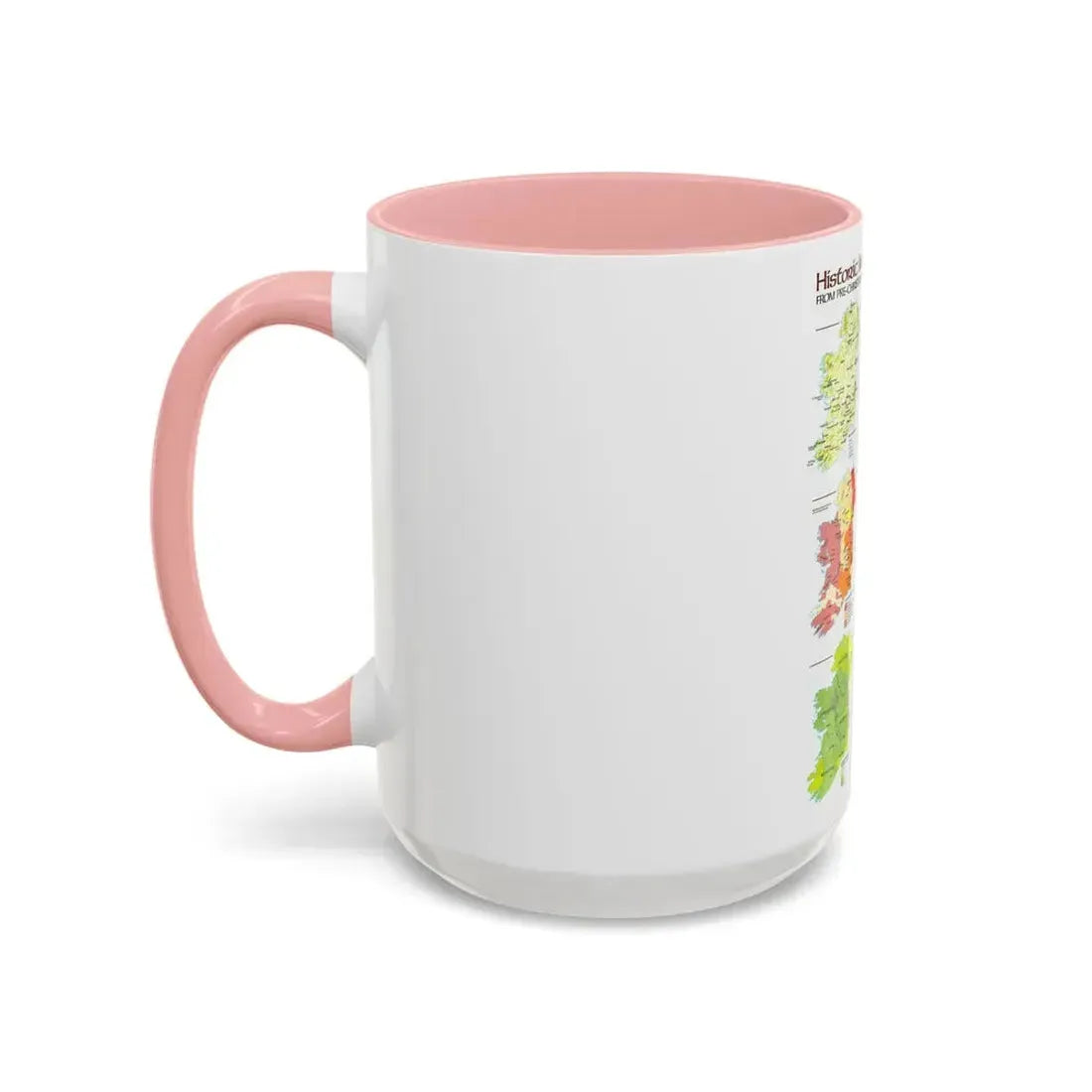 Ireland - Historic Pre-Christian to the Modern Day (1981) (Map) Accent Coffee Mug - Go Mug Yourself