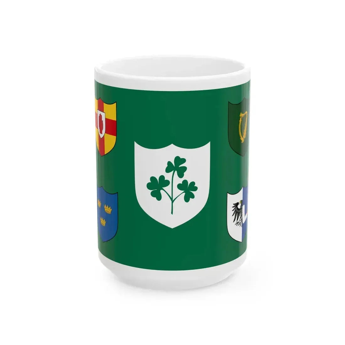 IRFU flag (Ireland) White Coffee Mug 15oz - Go Mug Yourself
