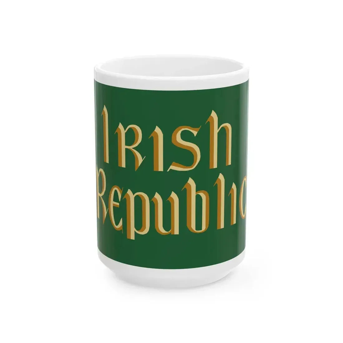Irish Republic Flag (Ireland) White Coffee Mug 15oz - Go Mug Yourself