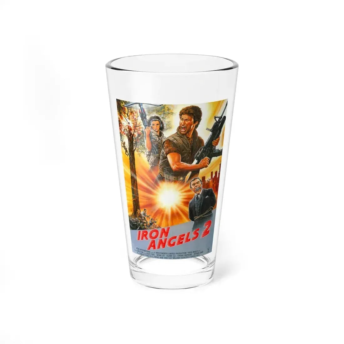 IRON ANGELS 2 1988 Movie Poster - Pint Glass 16oz 16oz - Go Mug Yourself