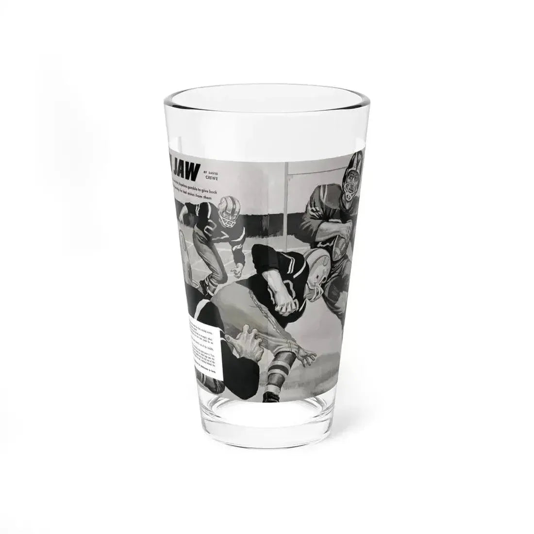 Iron Jaw, Adventure magazine, December 1963 - Pint Glass 16oz 16oz - Go Mug Yourself