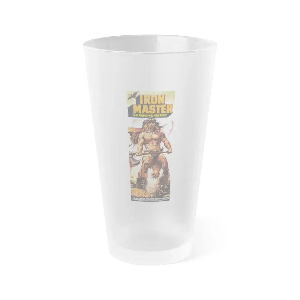 IRONMASTER (FRENCH) 1983 Movie Poster - Frosted Pint Glass 16oz 16oz Frosted - Go Mug Yourself
