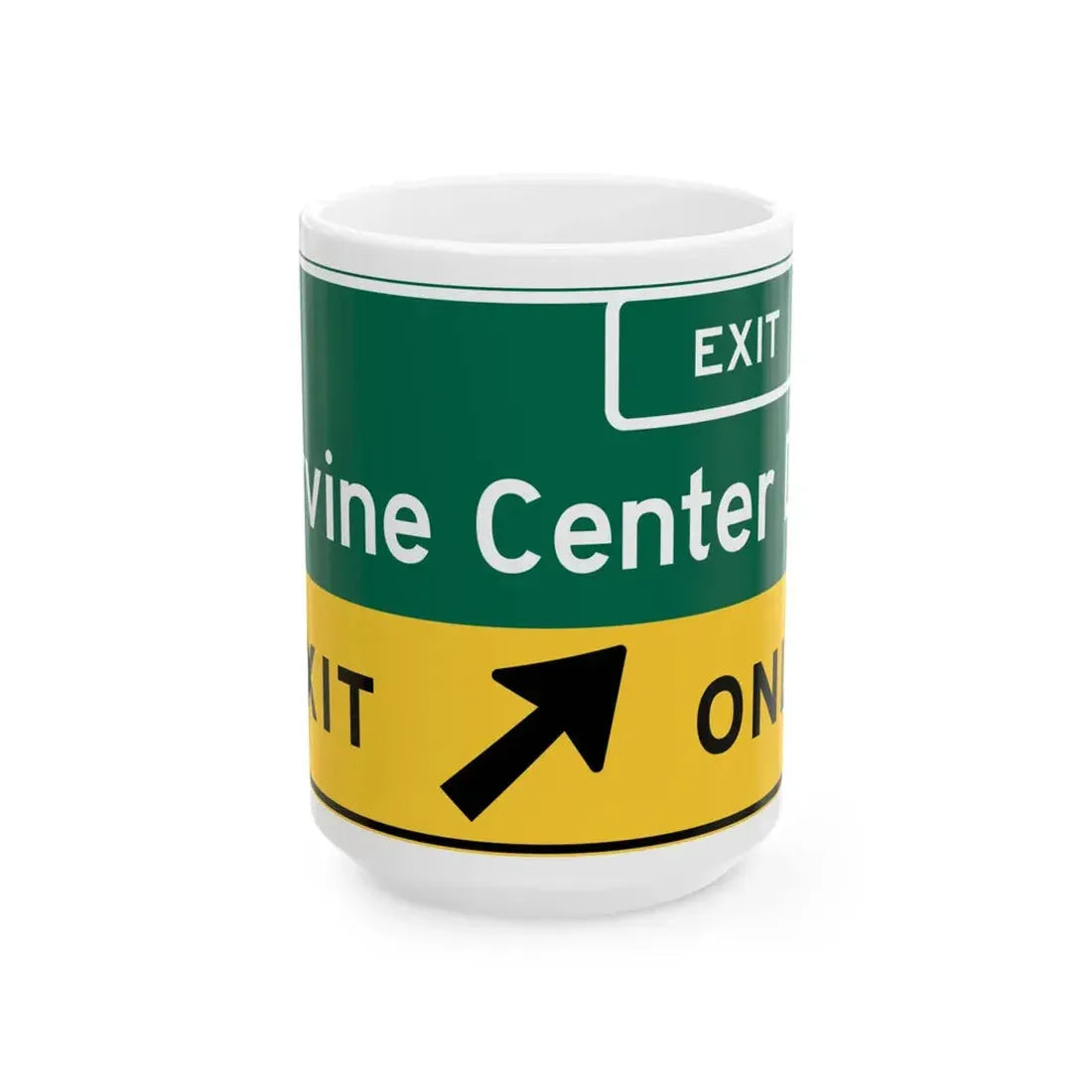 Irvine Center Drive (California) (Road Sign) White Coffee Mug 15oz - Go Mug Yourself