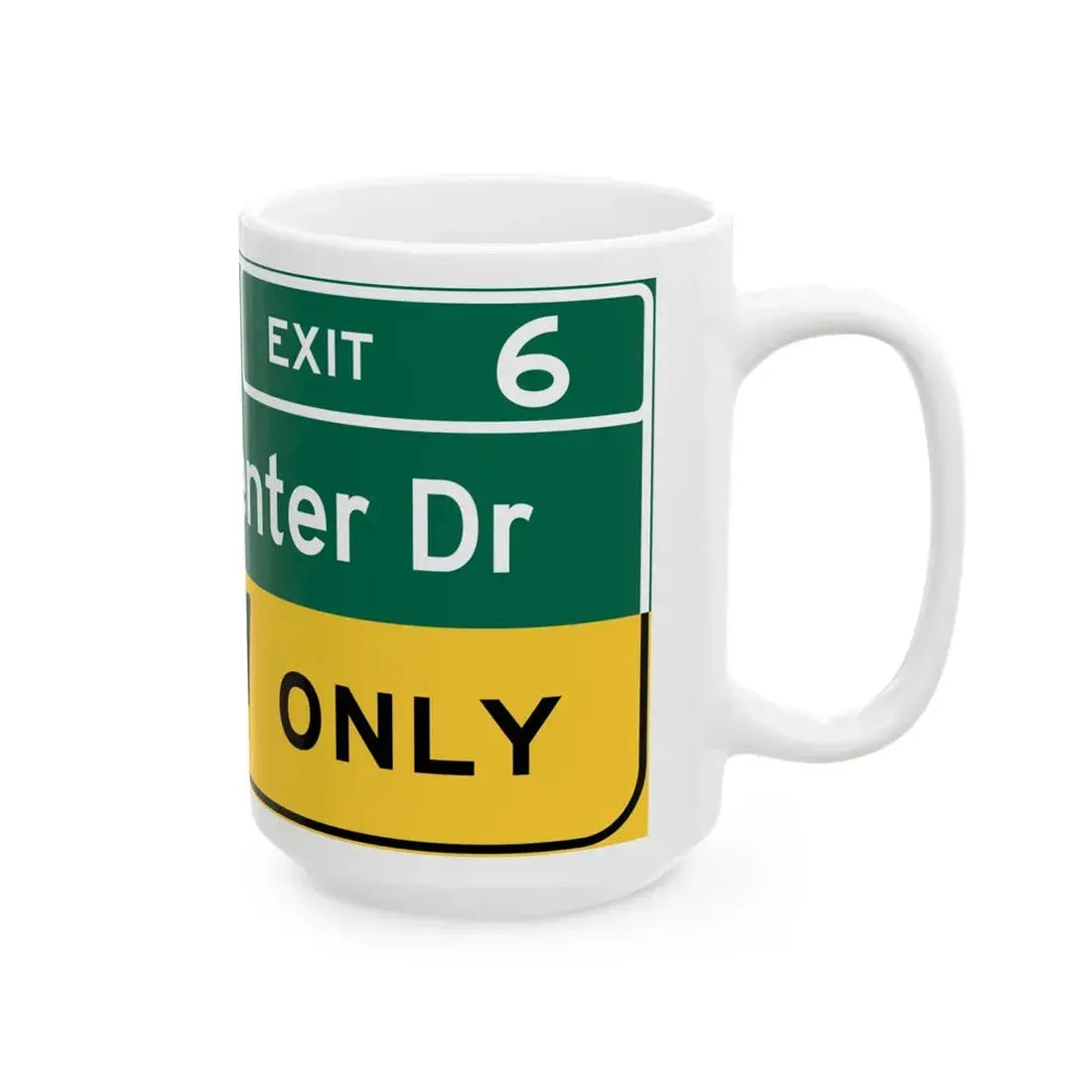 Irvine Center Drive (California) (Road Sign) White Coffee Mug - Go Mug Yourself