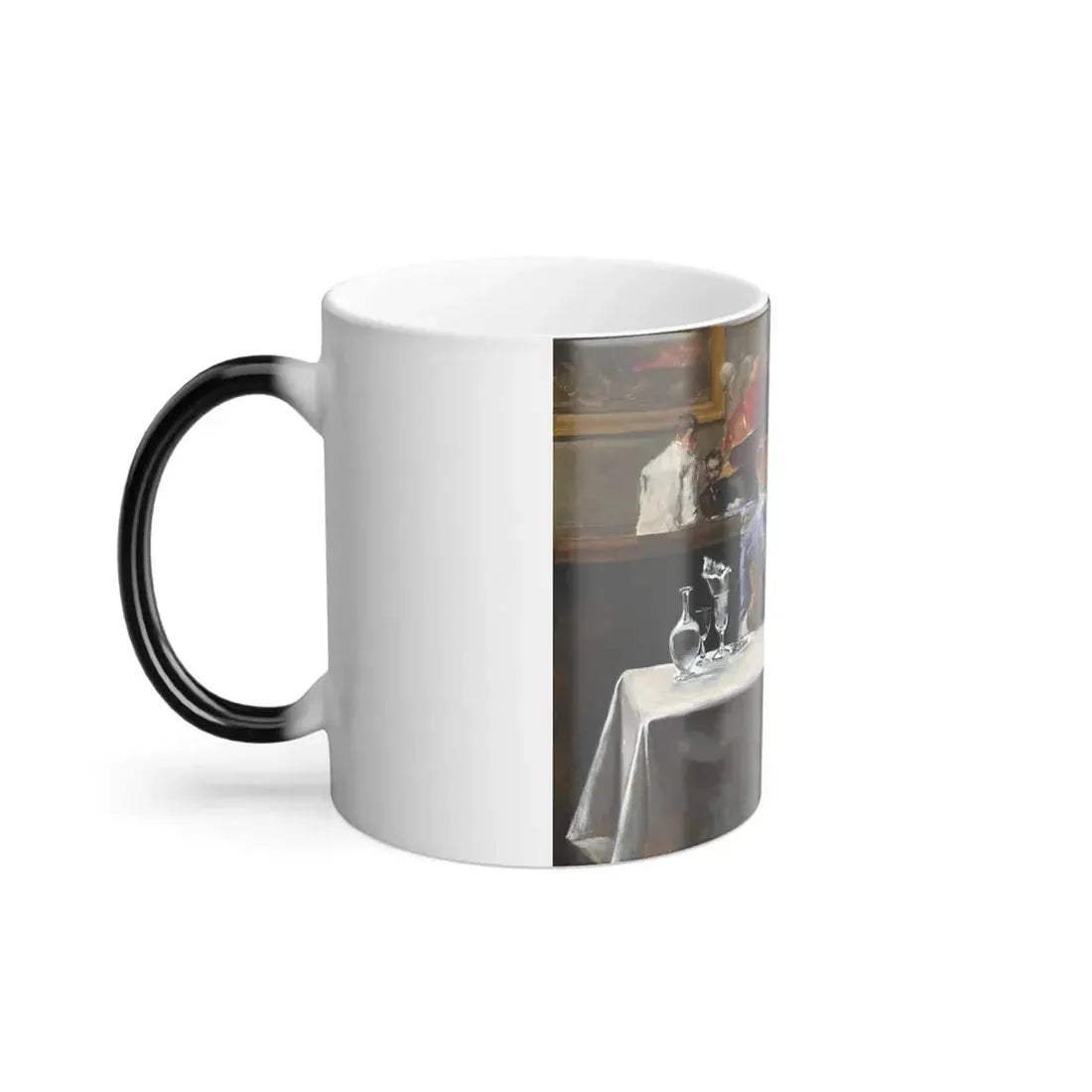 Irving Ramsey Wiles (1861-1948) The Corner Table - Oil on Canvas 1886 - Color Changing Mug 11oz - Go Mug Yourself