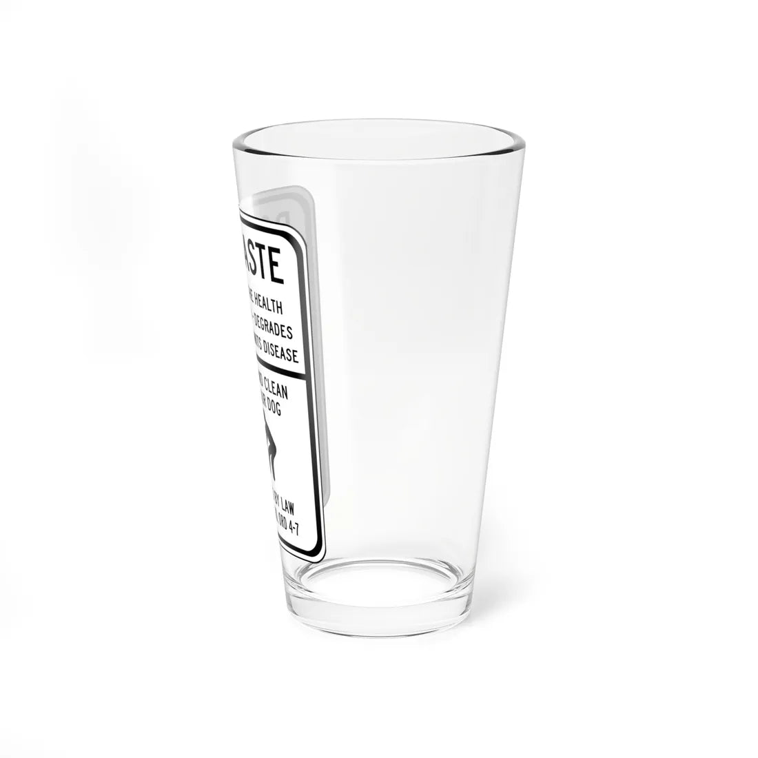 IS A THREAT TO THE HEALTH OF OUR CHILDREN DEGRADES Delaware SR1-13-DE (Delaware) (Road Sign) Pint Glass 16oz - Go Mug Yourself