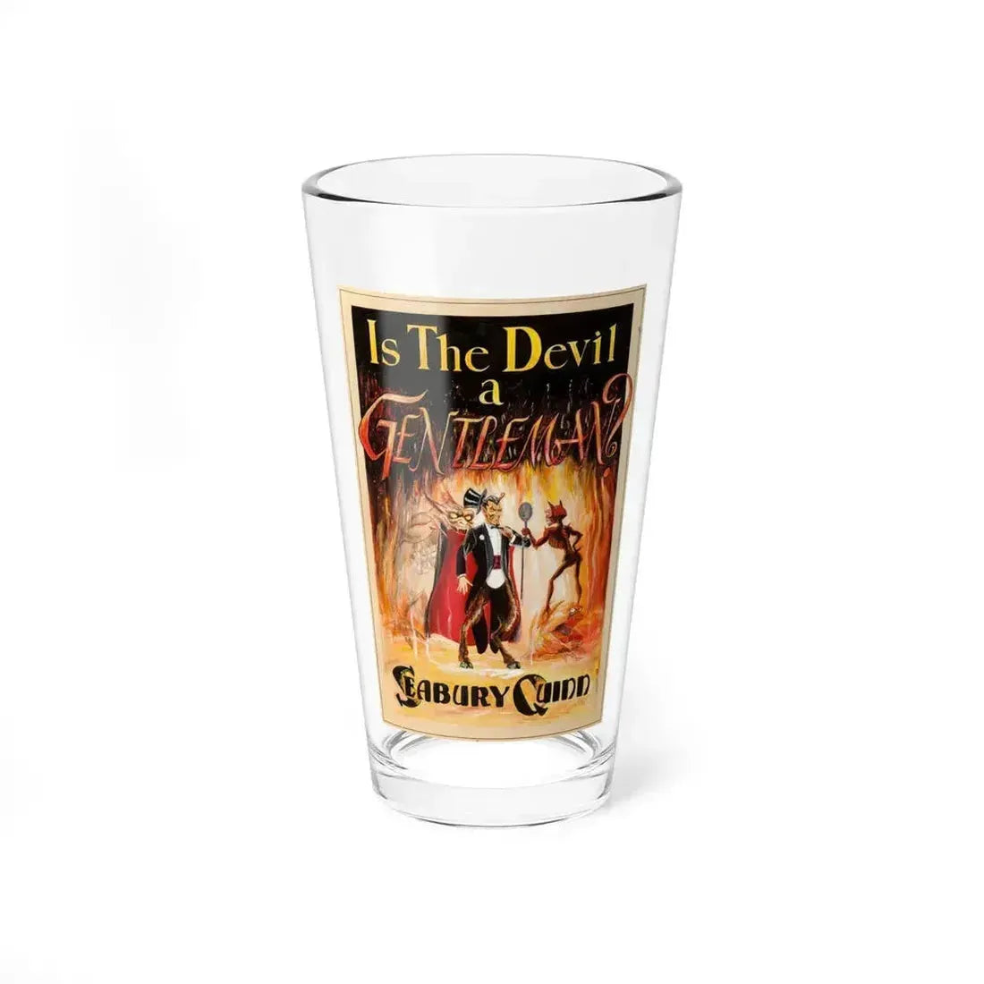 Is the Devil a Gentleman, paperback cover, 1970 - Pint Glass 16oz 16oz - Go Mug Yourself