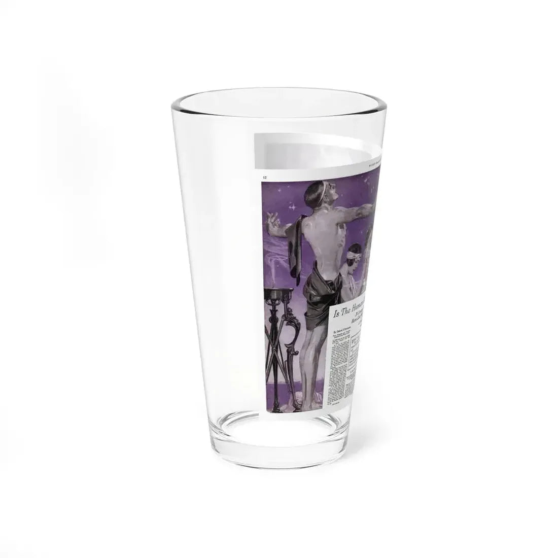 Is The Human Race on its Way Down Hill, McCalls magazine, January 1923 - Pint Glass 16oz - Go Mug Yourself