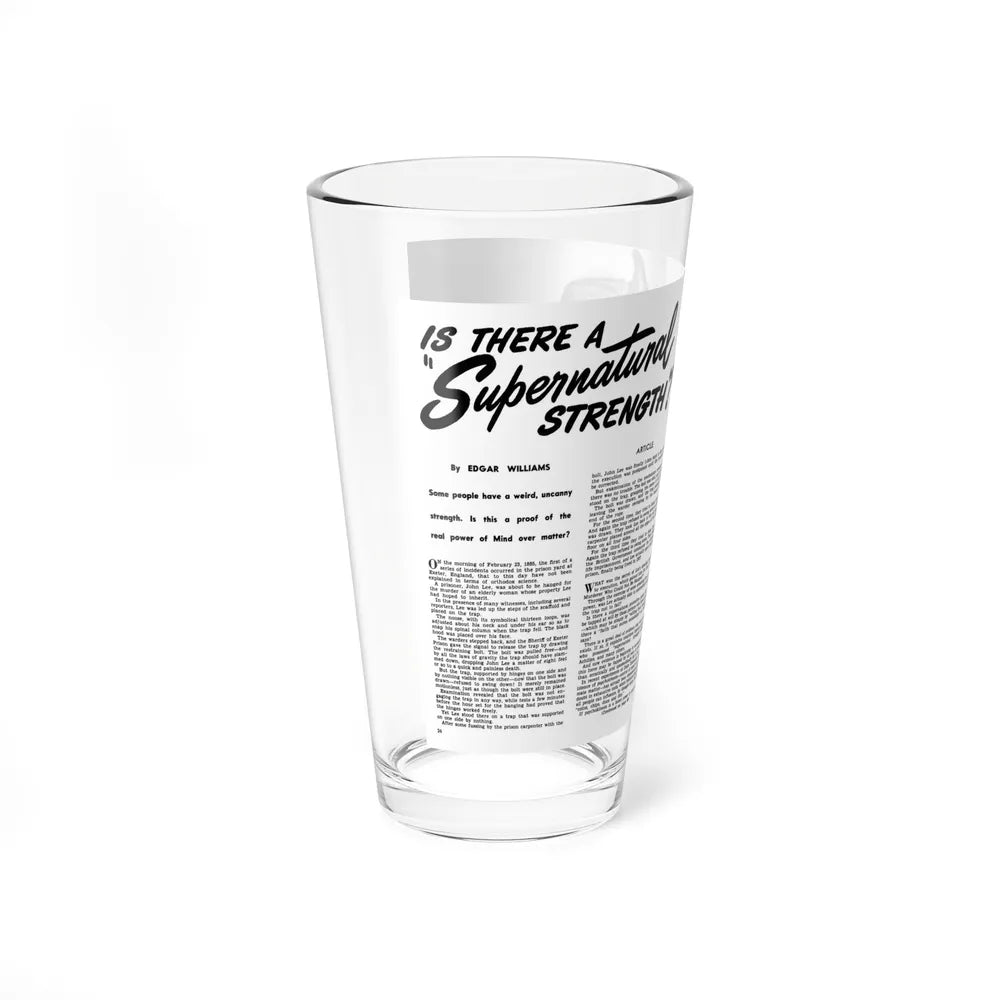 Is There A Supernatural Strength, Man To Man, April 1952 - Pint Glass 16oz - Go Mug Yourself