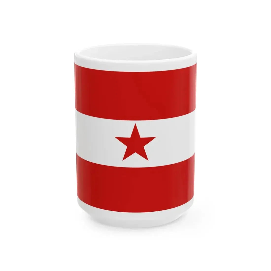 Iskolata karogs (Latvia) White Coffee Mug 15oz - Go Mug Yourself