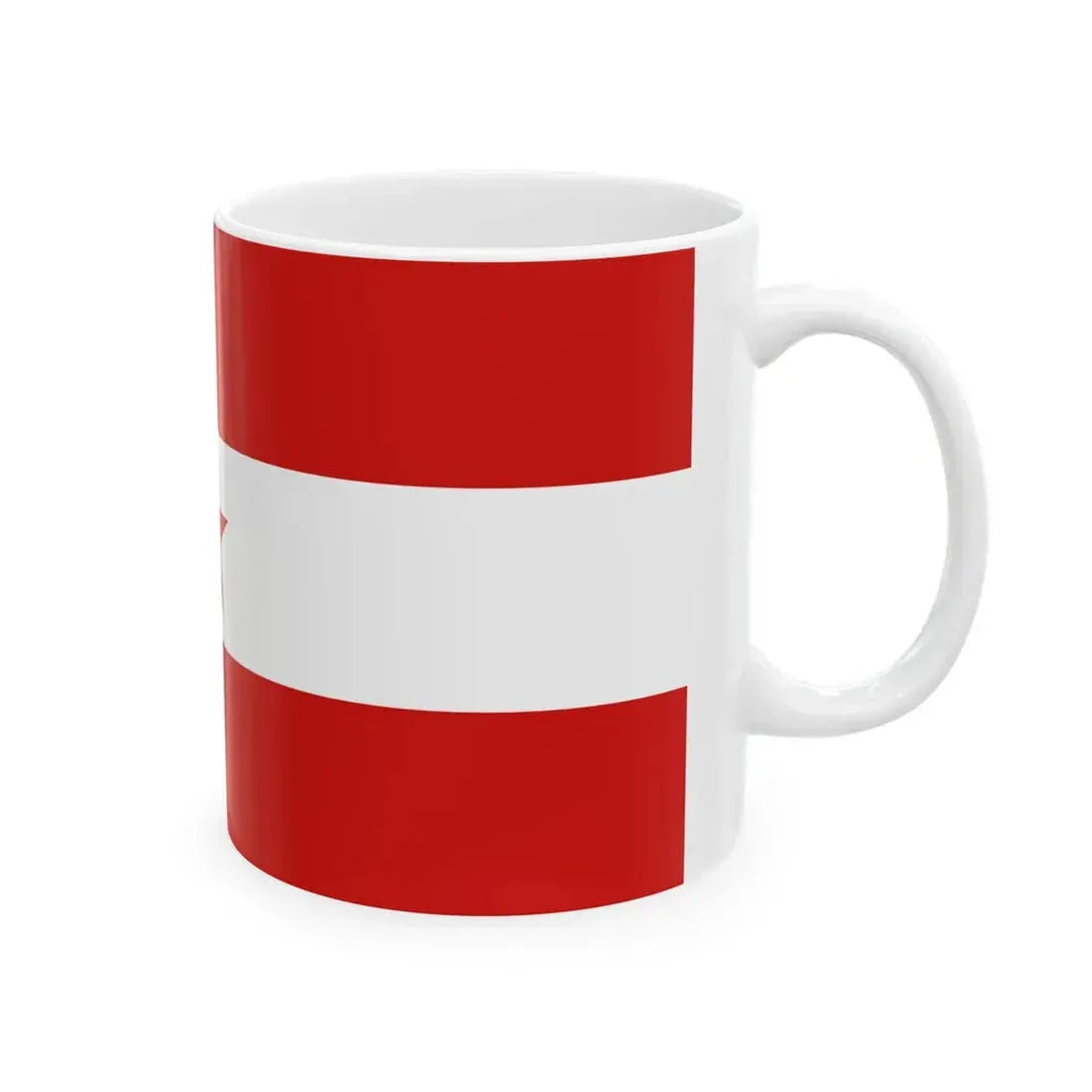 Iskolata karogs (Latvia) White Coffee Mug - Go Mug Yourself