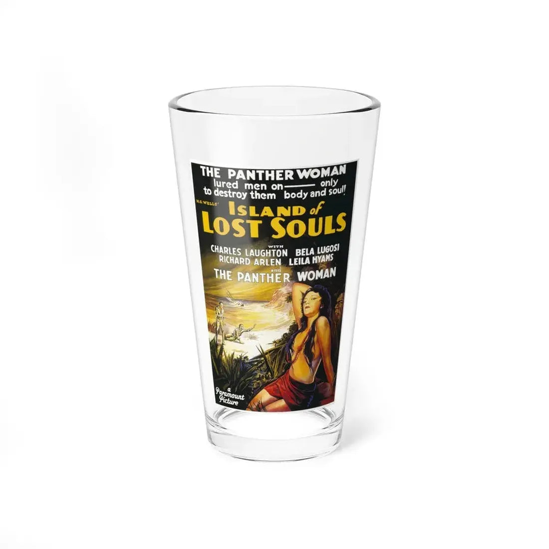 ISLAND OF LOST SOULS 1932 Movie Poster - Pint Glass 16oz 16oz - Go Mug Yourself