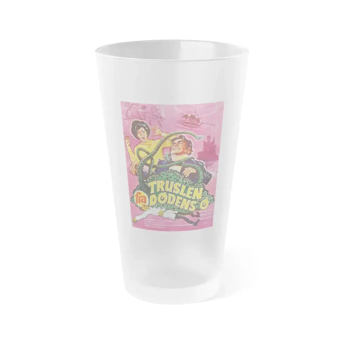 ISLAND OF TERROR (DANISH) 1966 Movie Poster - Frosted Pint Glass 16oz 16oz Frosted - Go Mug Yourself
