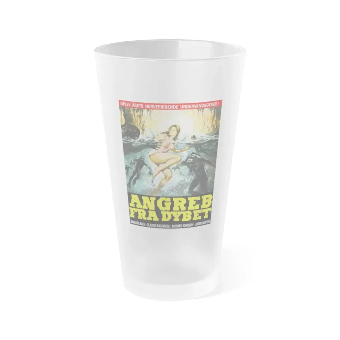 ISLAND OF THE FISHMEN (DANISH) 1979 Movie Poster - Frosted Pint Glass 16oz 16oz Frosted - Go Mug Yourself