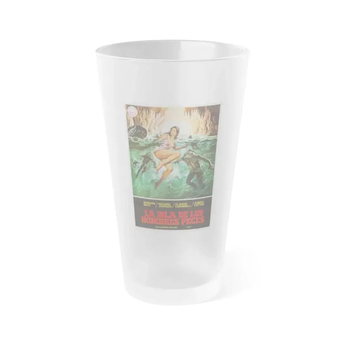 ISLAND OF THE FISHMEN (SPAIN) 1979 Movie Poster - Frosted Pint Glass 16oz 16oz Frosted - Go Mug Yourself