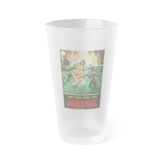 ISLAND OF THE FISHMEN (SPAIN) 1979 Movie Poster - Frosted Pint Glass 16oz 16oz Frosted - Go Mug Yourself