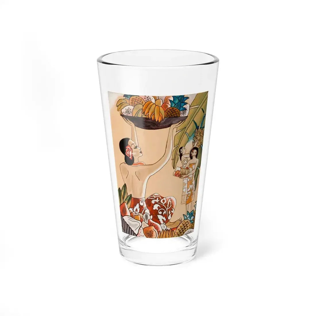 Islanders Carrying Fruit - Pint Glass 16oz 16oz - Go Mug Yourself