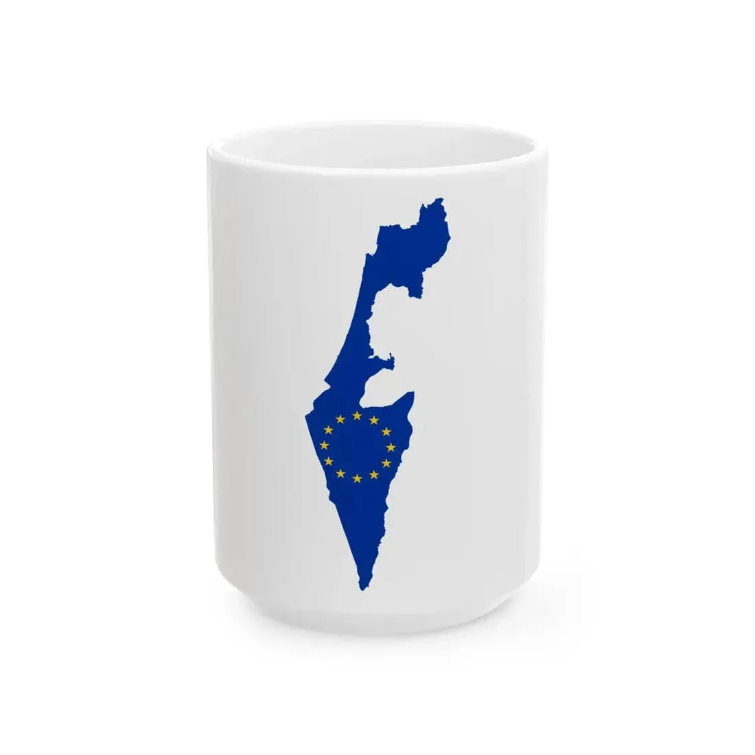 Israel EU (Israel) White Coffee Mug 15oz - Go Mug Yourself