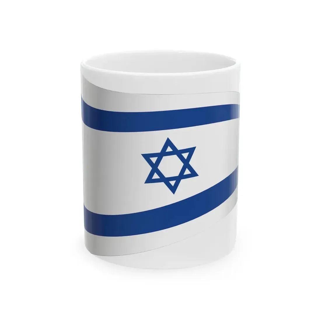 Israel Flag - iconic waving (Israel) White Coffee Mug 11oz - Go Mug Yourself