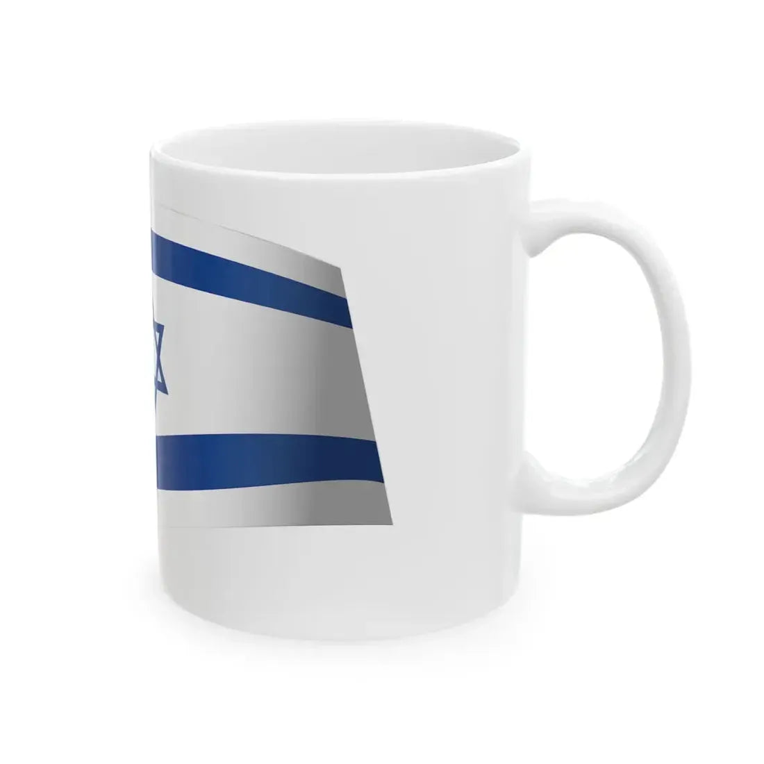 Israel Flag - iconic waving (Israel) White Coffee Mug - Go Mug Yourself