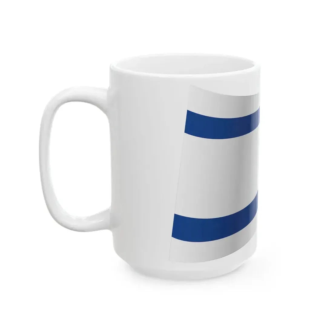 Israel Flag - iconic waving (Israel) White Coffee Mug - Go Mug Yourself