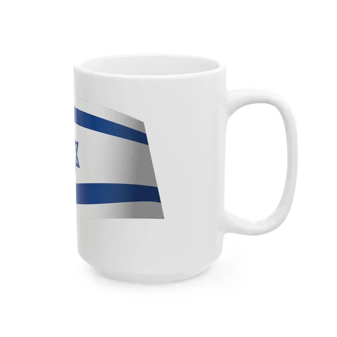 Israel Flag - iconic waving (Israel) White Coffee Mug - Go Mug Yourself