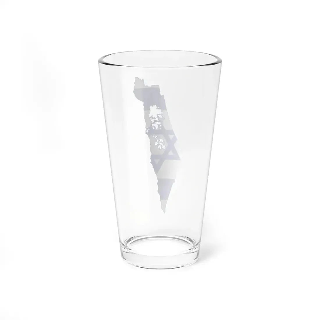 Israel Flag-map including Area C (Israel) Pint Glass 16oz - Go Mug Yourself