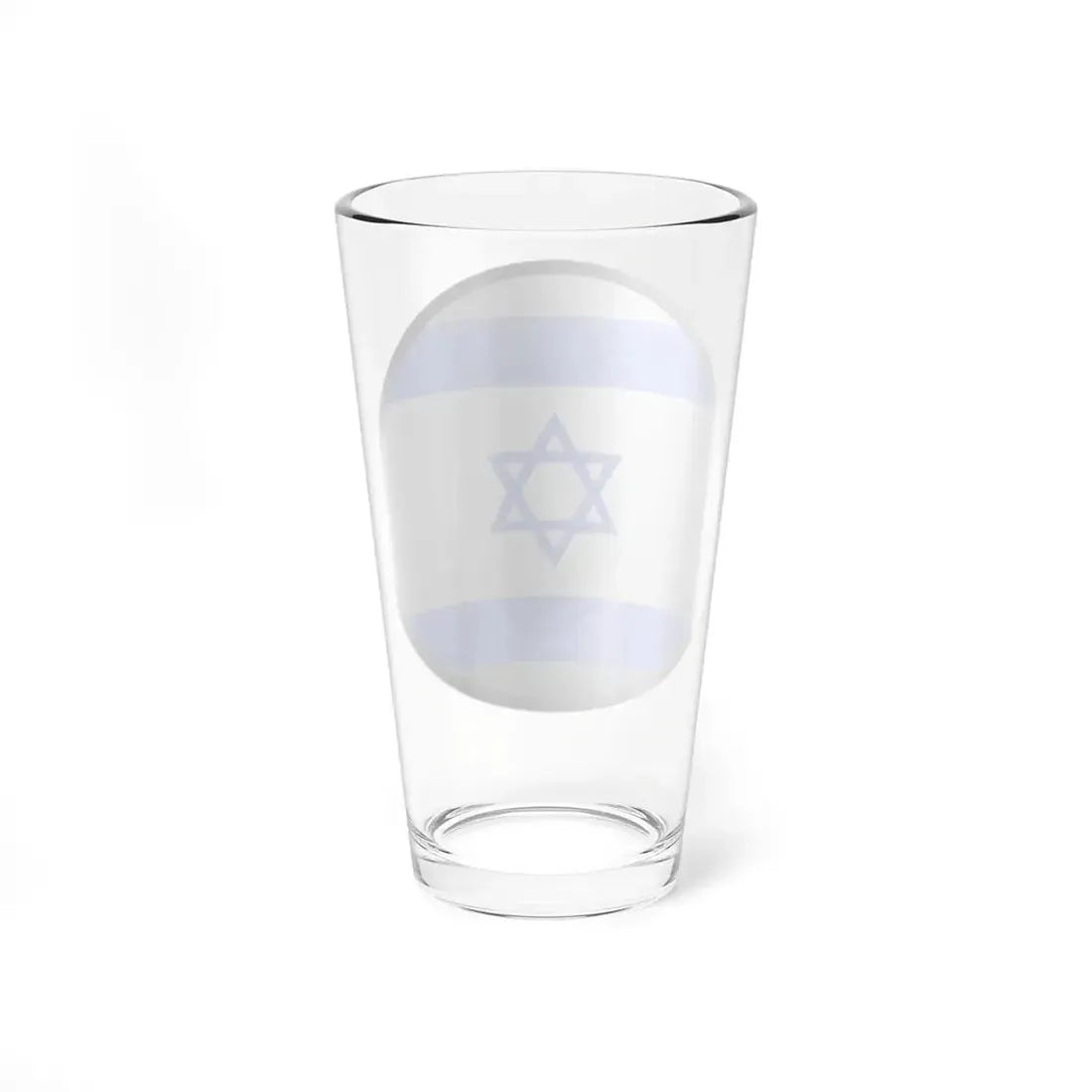 Israel Flag Round (Israel) Pint Glass 16oz - Go Mug Yourself